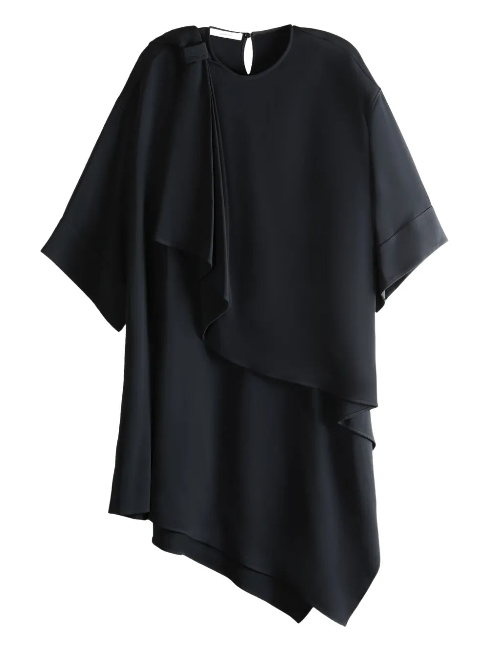 ruffled asymmetric midi dress