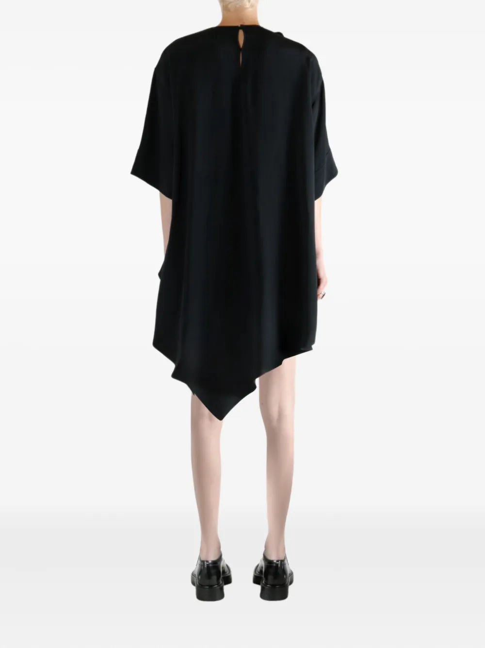 ruffled asymmetric midi dress