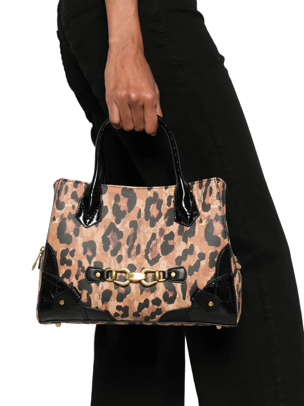 leopard-print tote bag