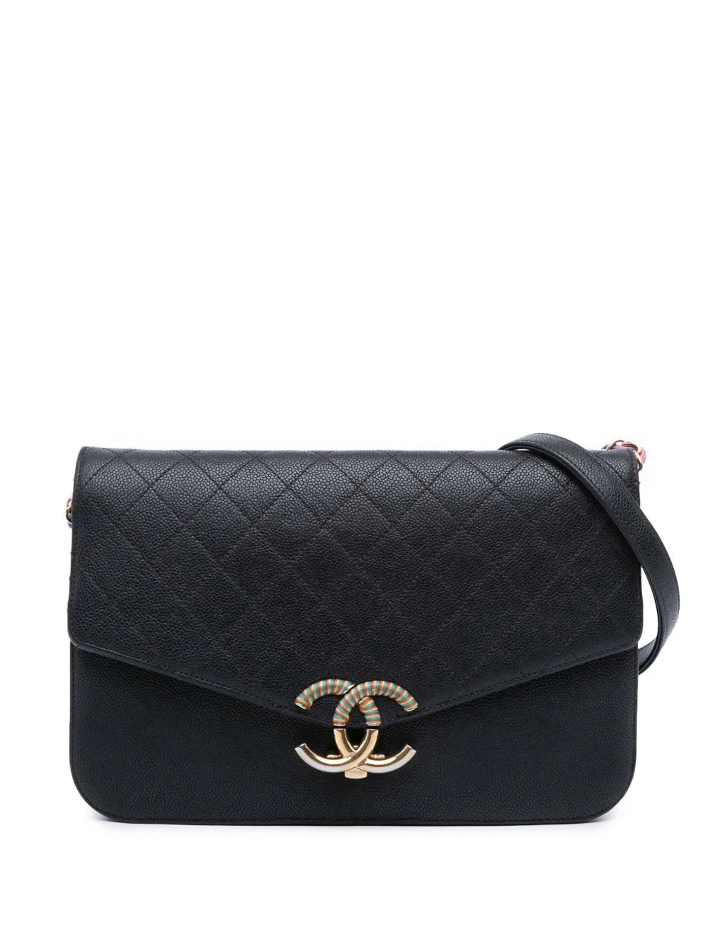 2016-2017 Paris Cuba Medium Caviar Thread Around Flap crossbody bag