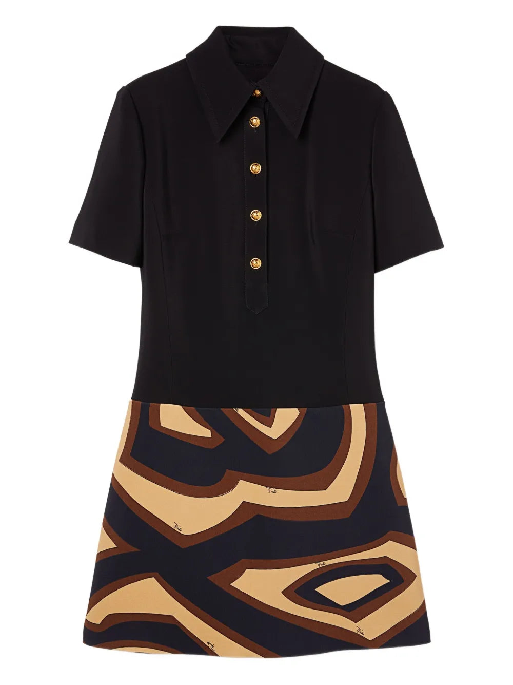 Graphic-print mini dress