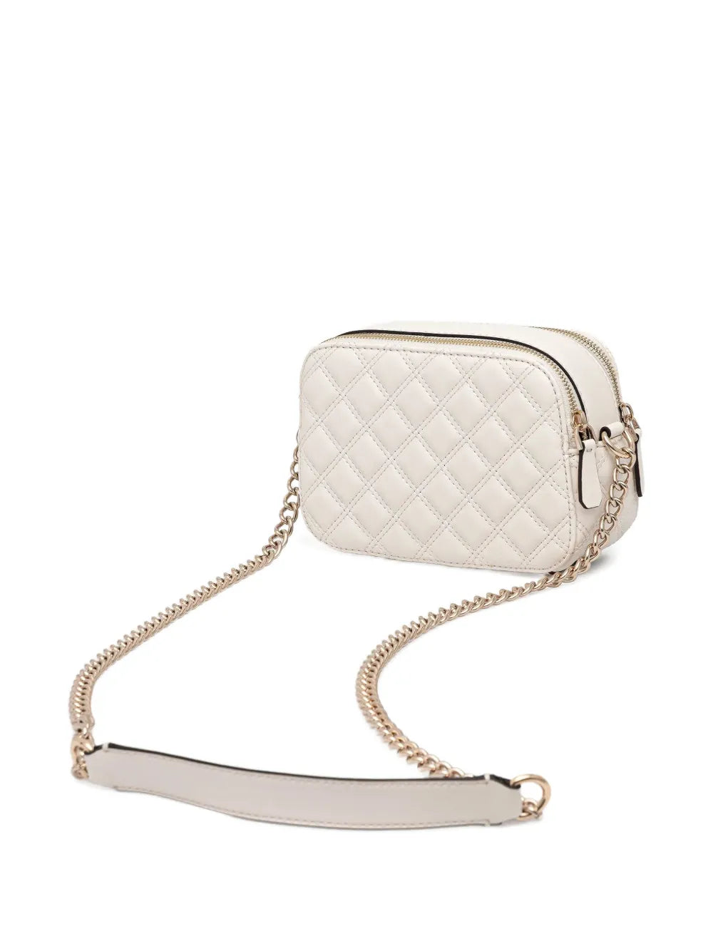 quilted chain-strap cross-body bag