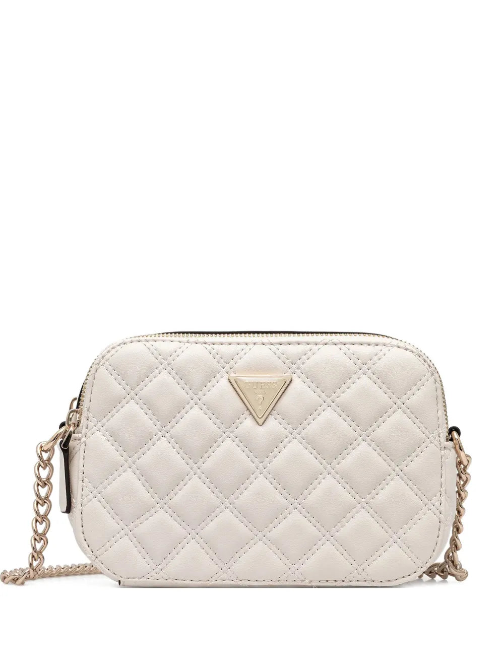 quilted chain-strap cross-body bag