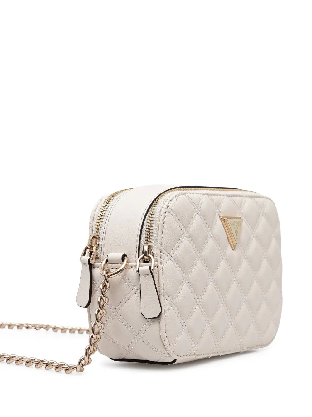quilted chain-strap cross-body bag