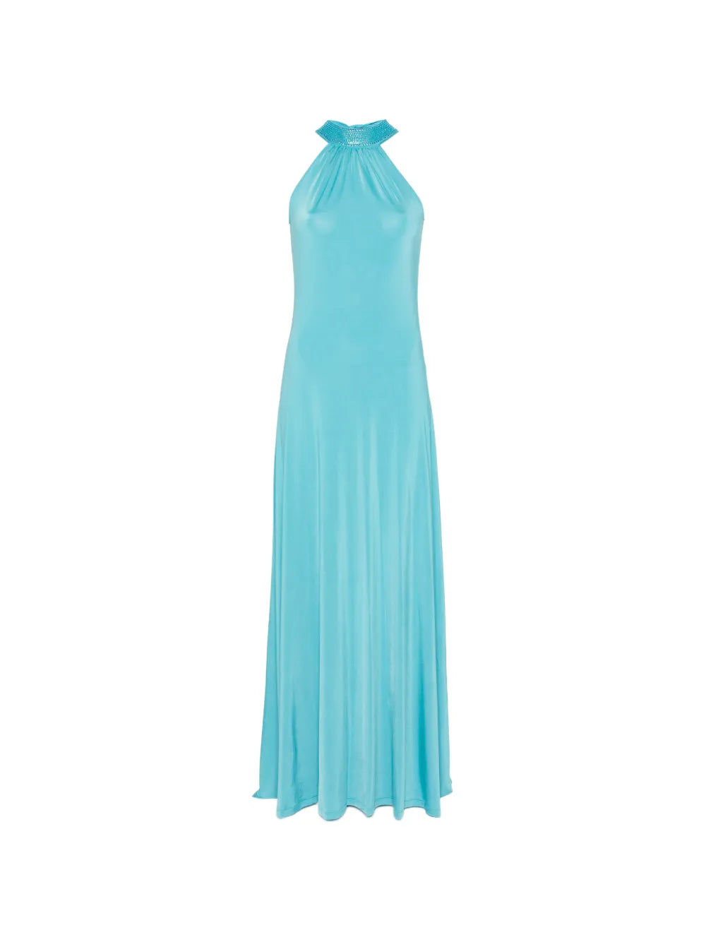 embellished halterneck maxi dress