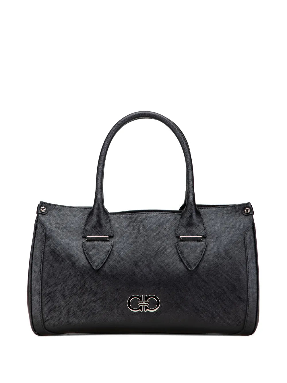 2021 Leather Double Gancini tote bag