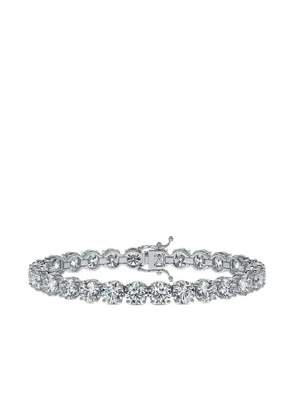 14K white gold diamond tennis bracelet
