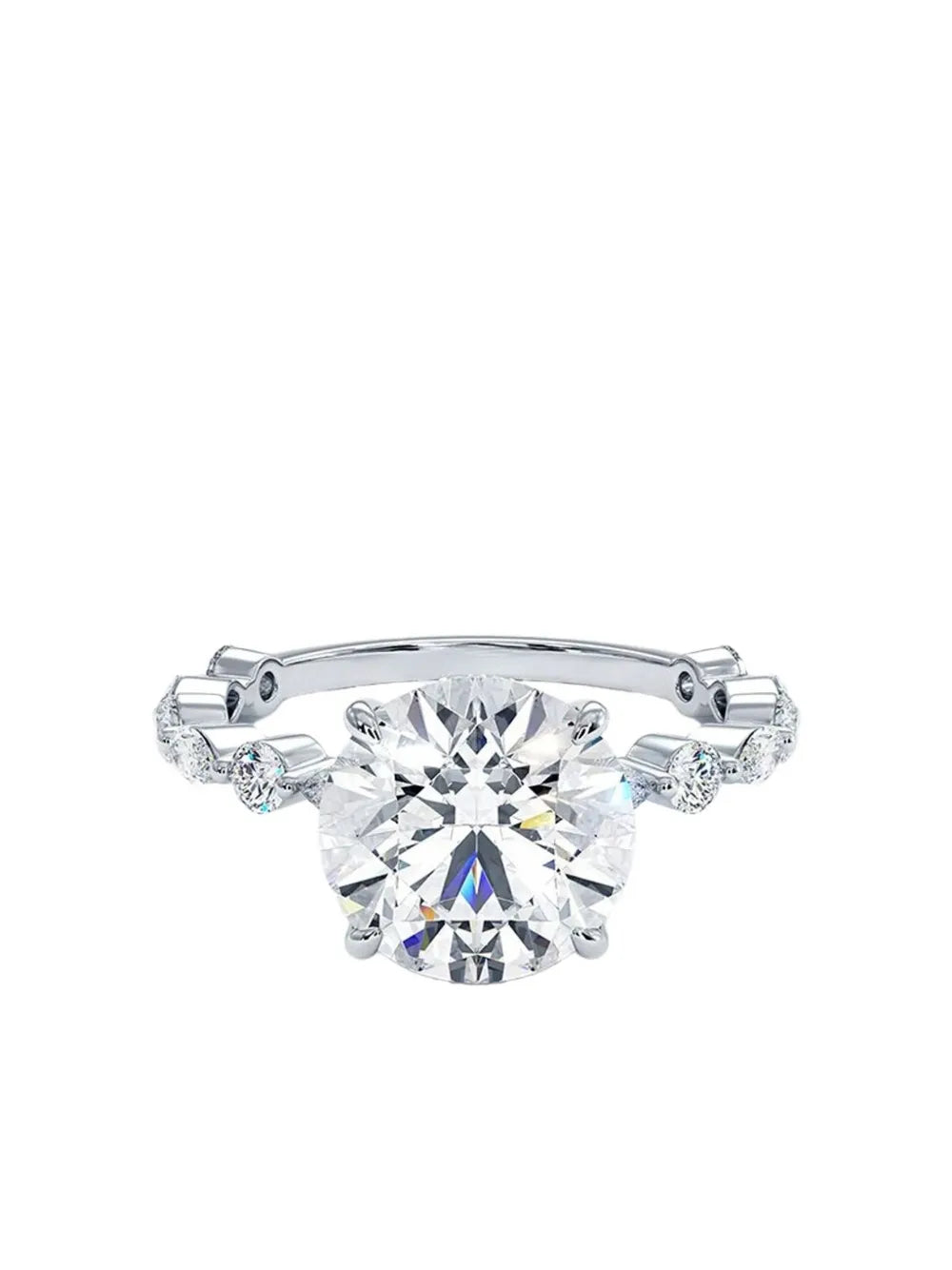 14K white gold diamond cocktail ring