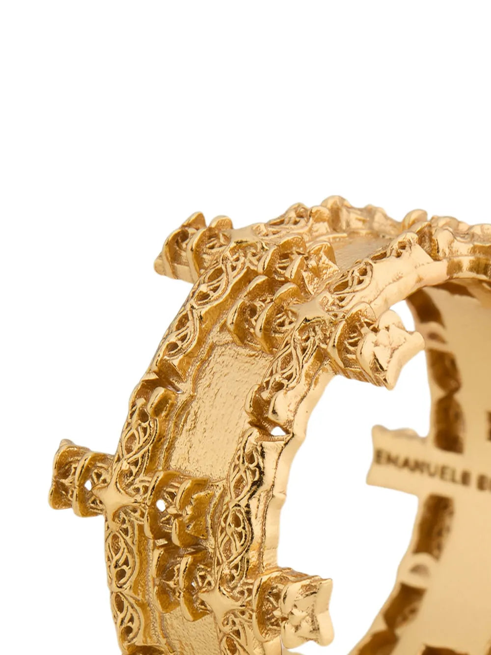 Notre-Dame cross double-band ring
