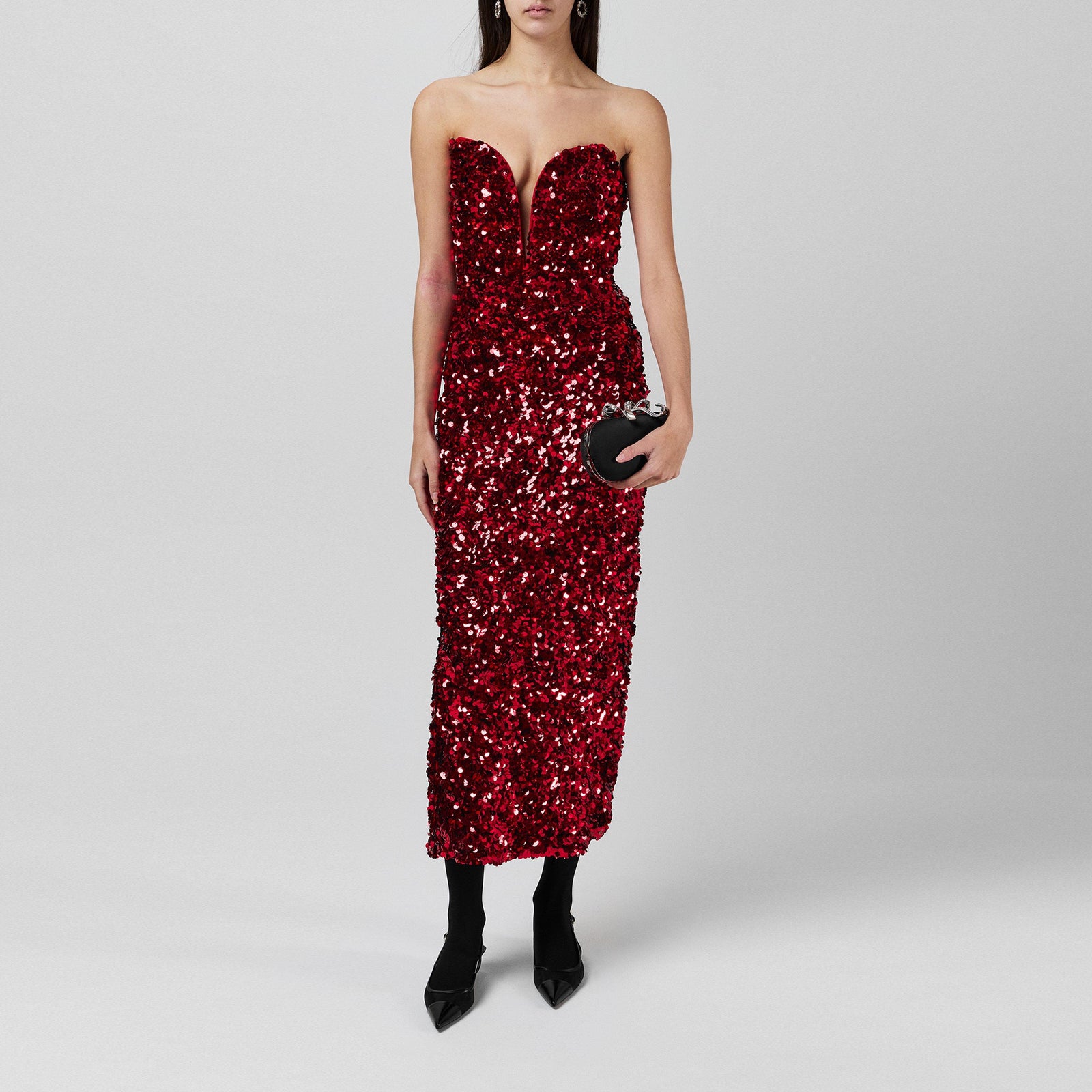 3d Sequin Midi Dress