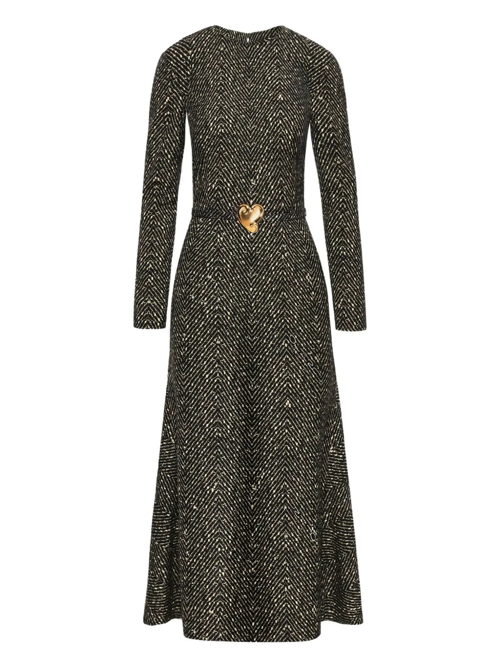 heart belt midi dress