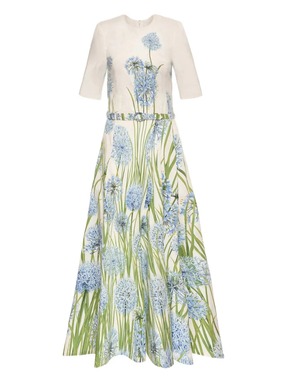 allium cotton poplin midi dress