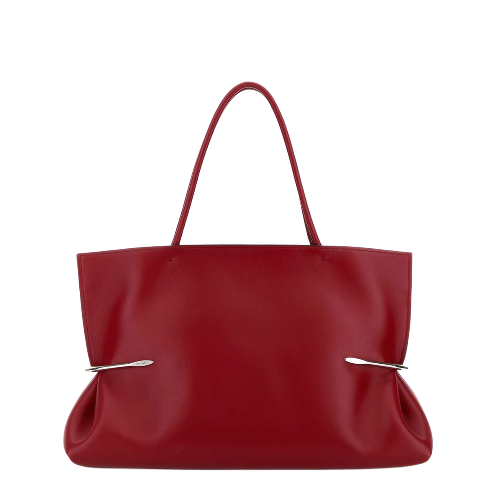 East West Leather Shoulder Bag - Red