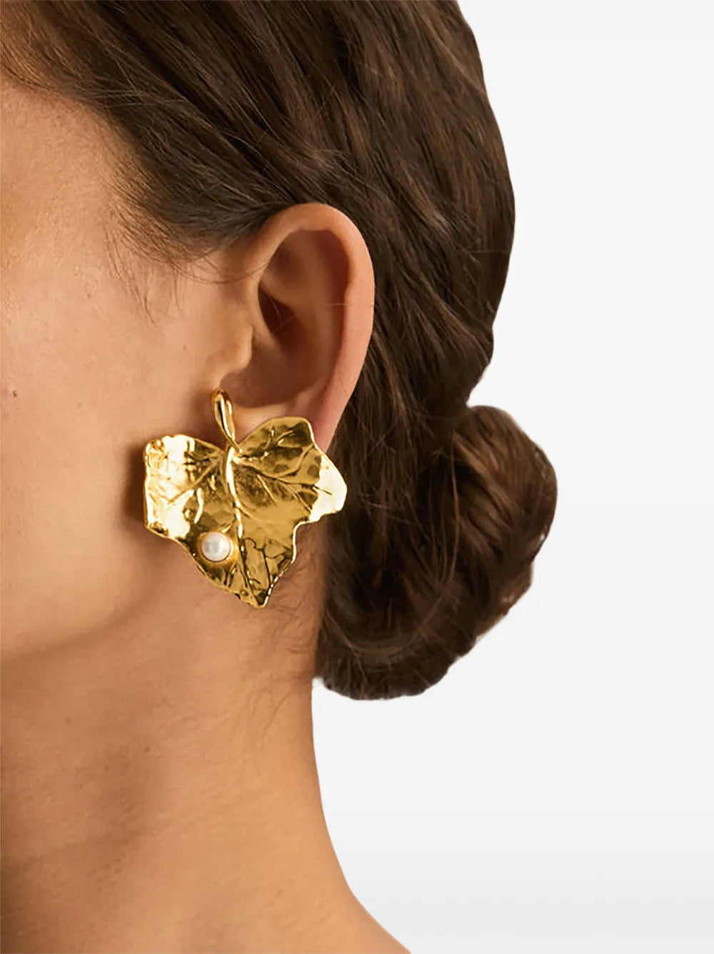 leaf-shaped earrings
