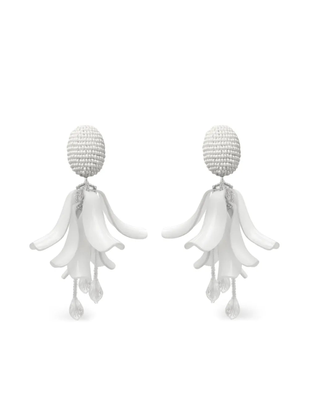 beaded floral earrings