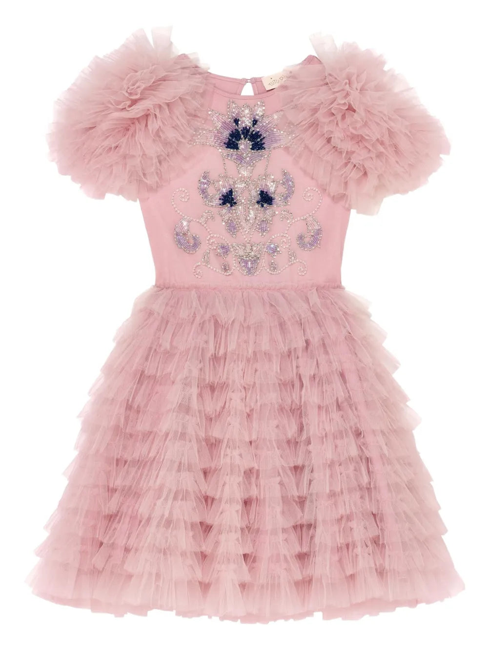 Tapestry ruffled tutu dress