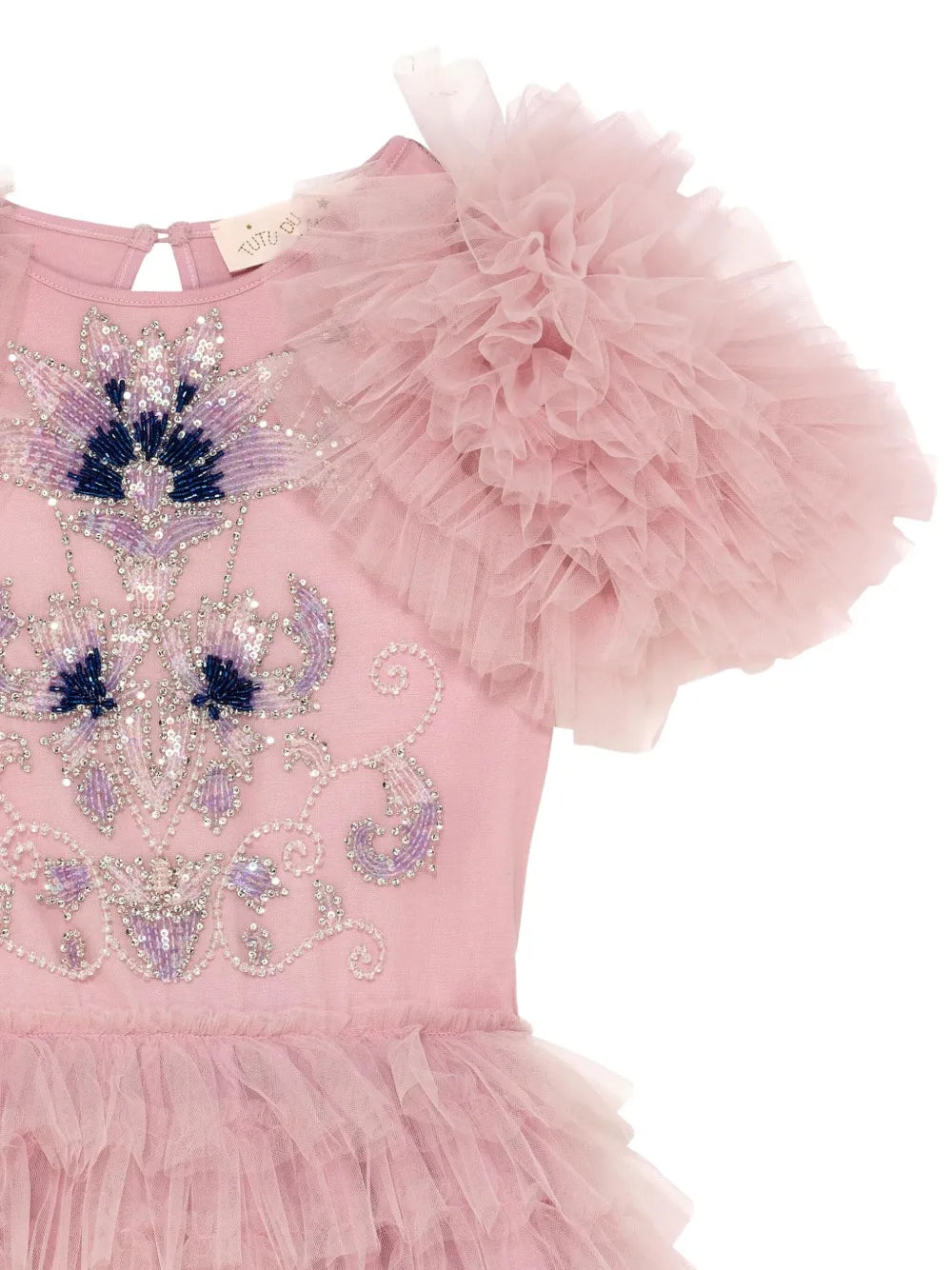 Tapestry ruffled tutu dress