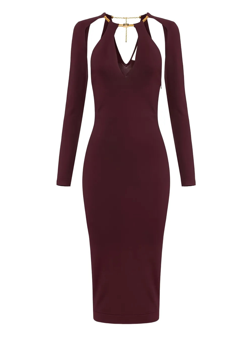 jewel-snake midi knit dress