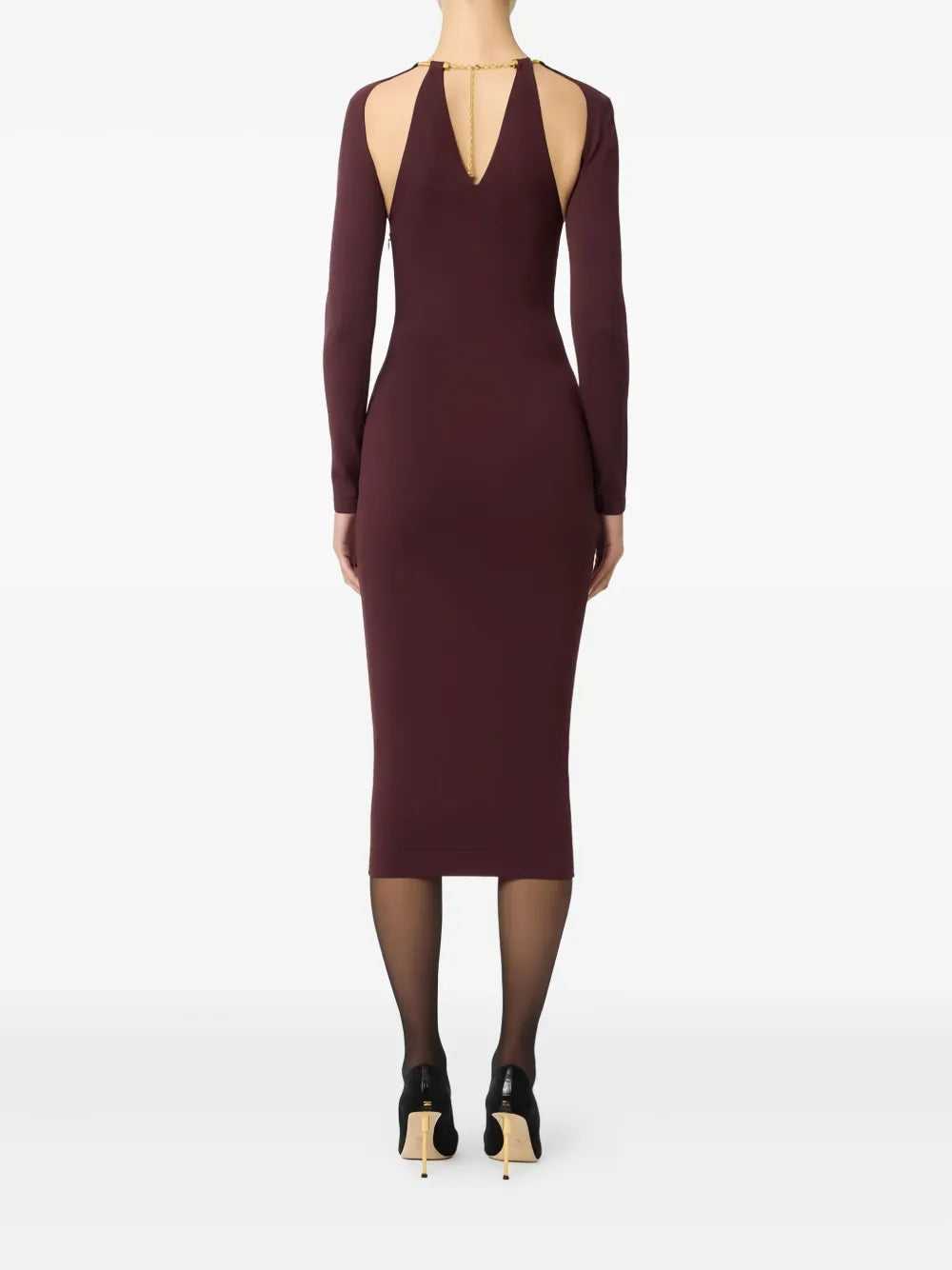 jewel-snake midi knit dress