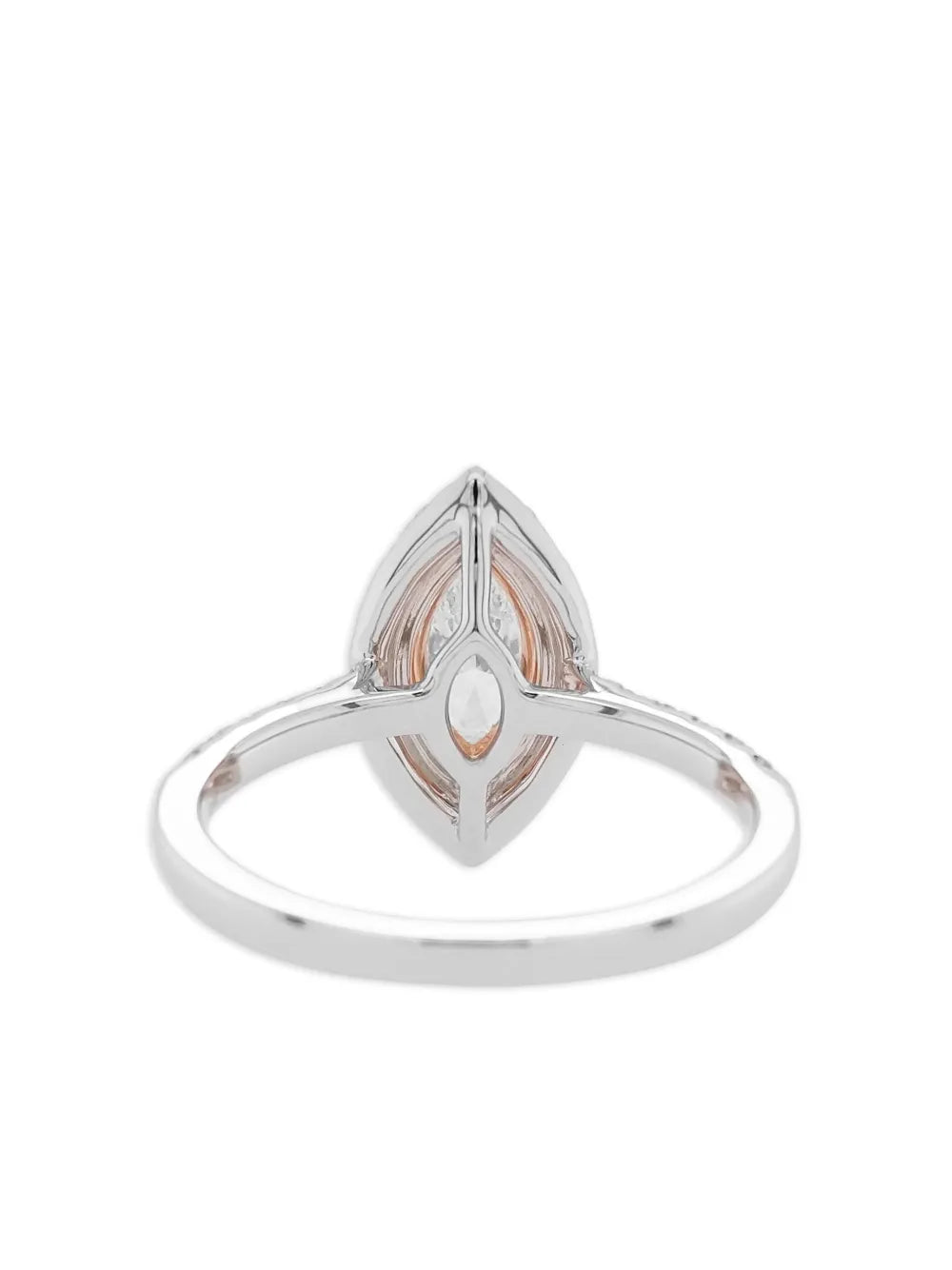 18K white and rose gold diamond ring