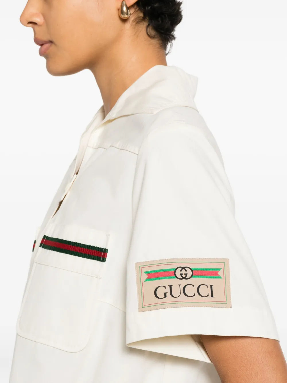 2020s logo-patch mini dress
