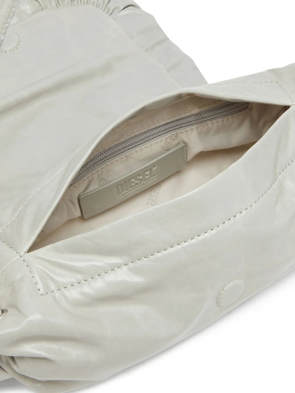 Scrunch-D leather shoulder bag