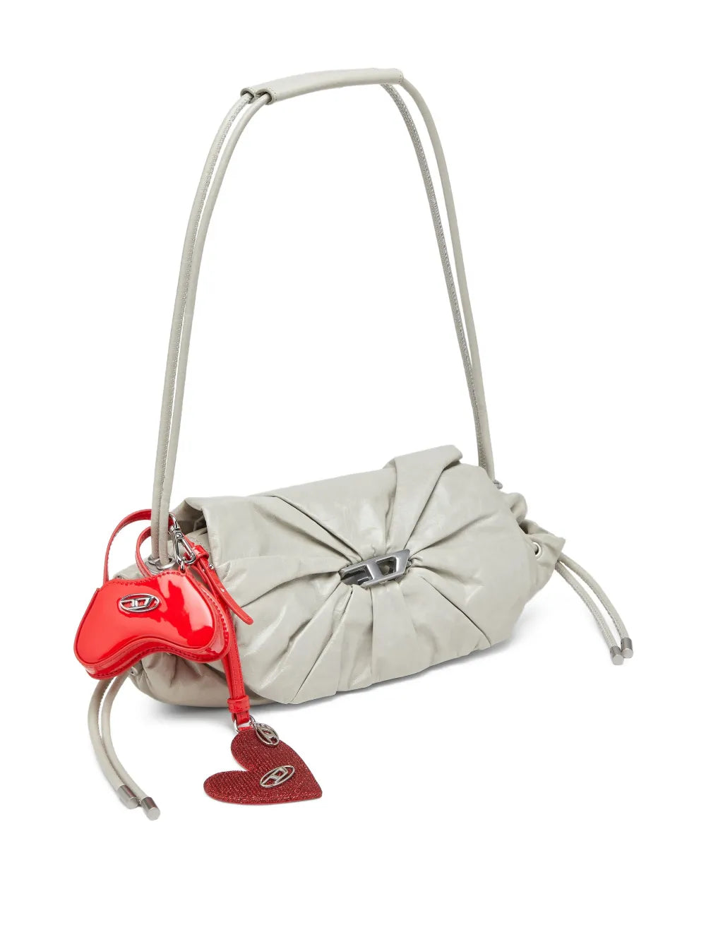 Scrunch-D leather shoulder bag