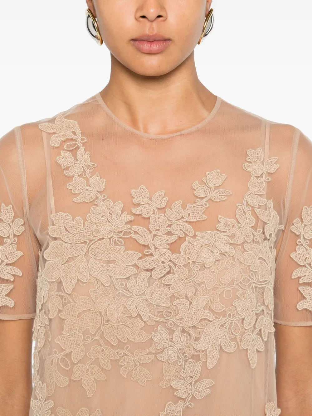 floral lace mini dress