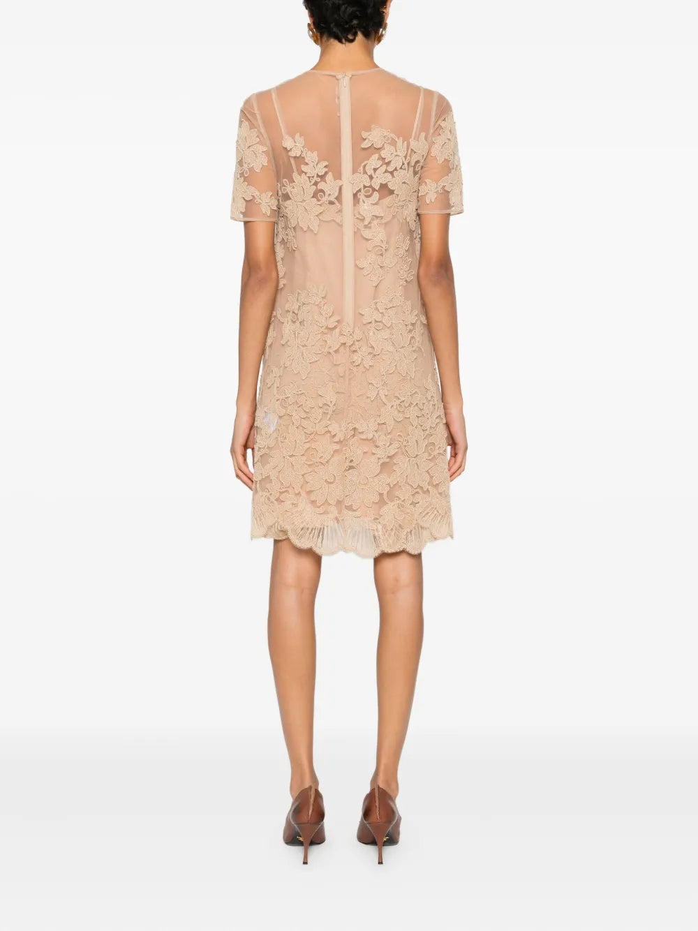 floral lace mini dress