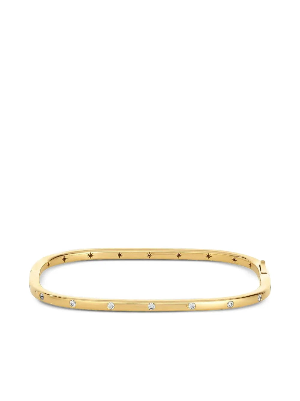 18K yellow gold diamond and sapphire Stacking bracelet