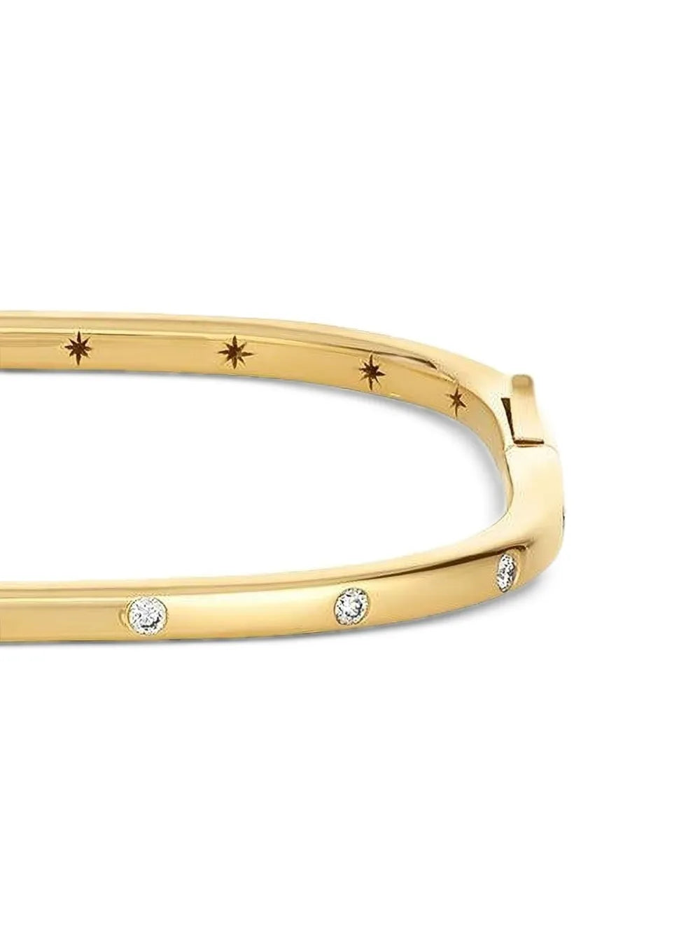 18K yellow gold diamond and sapphire Stacking bracelet