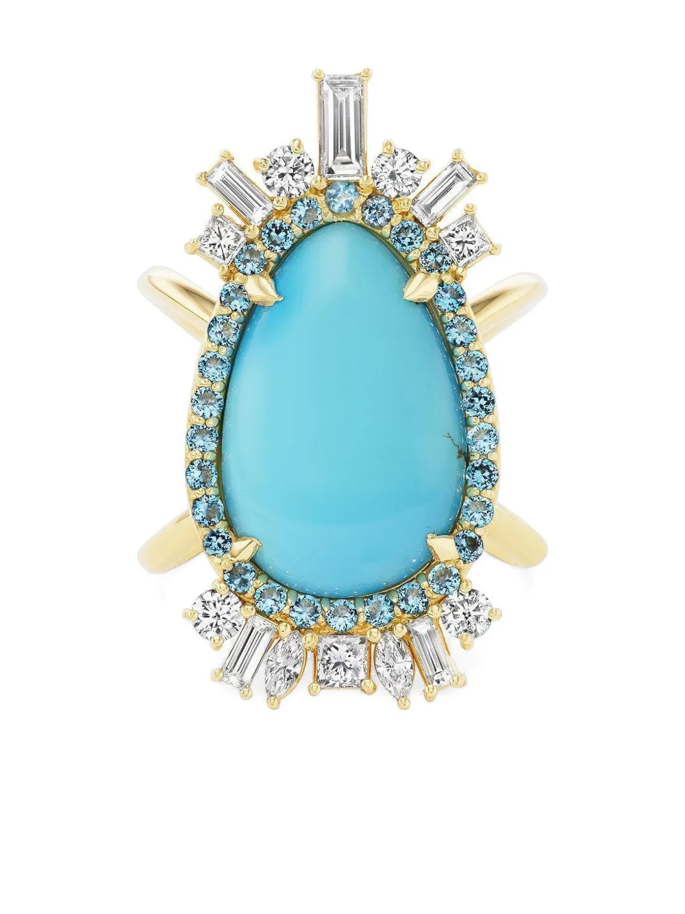 18K yellow gold Clear Skies multi-stone ring