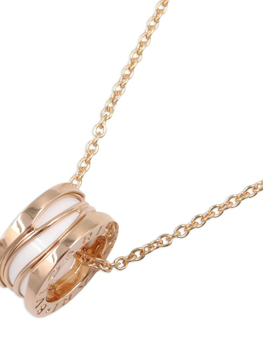 2010s 18K rose gold B-zero1 B ceramic necklace
