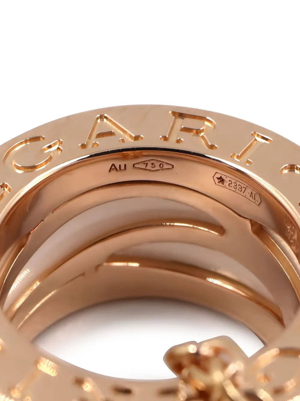 2010s 18K rose gold B-zero1 B ceramic necklace