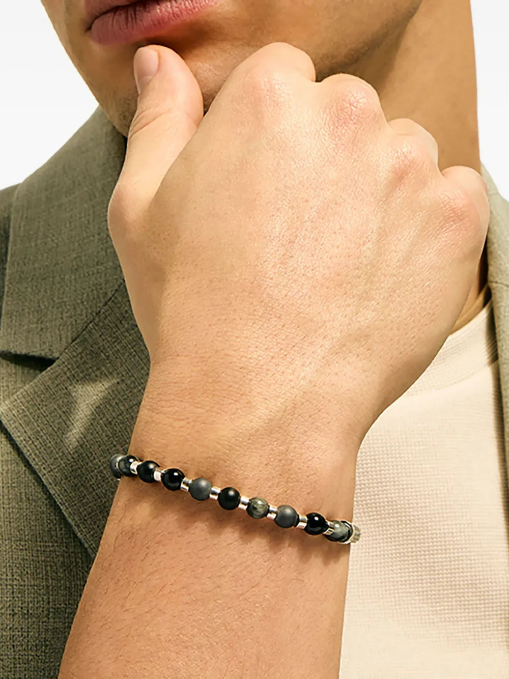 sterling silver beaded bracelet