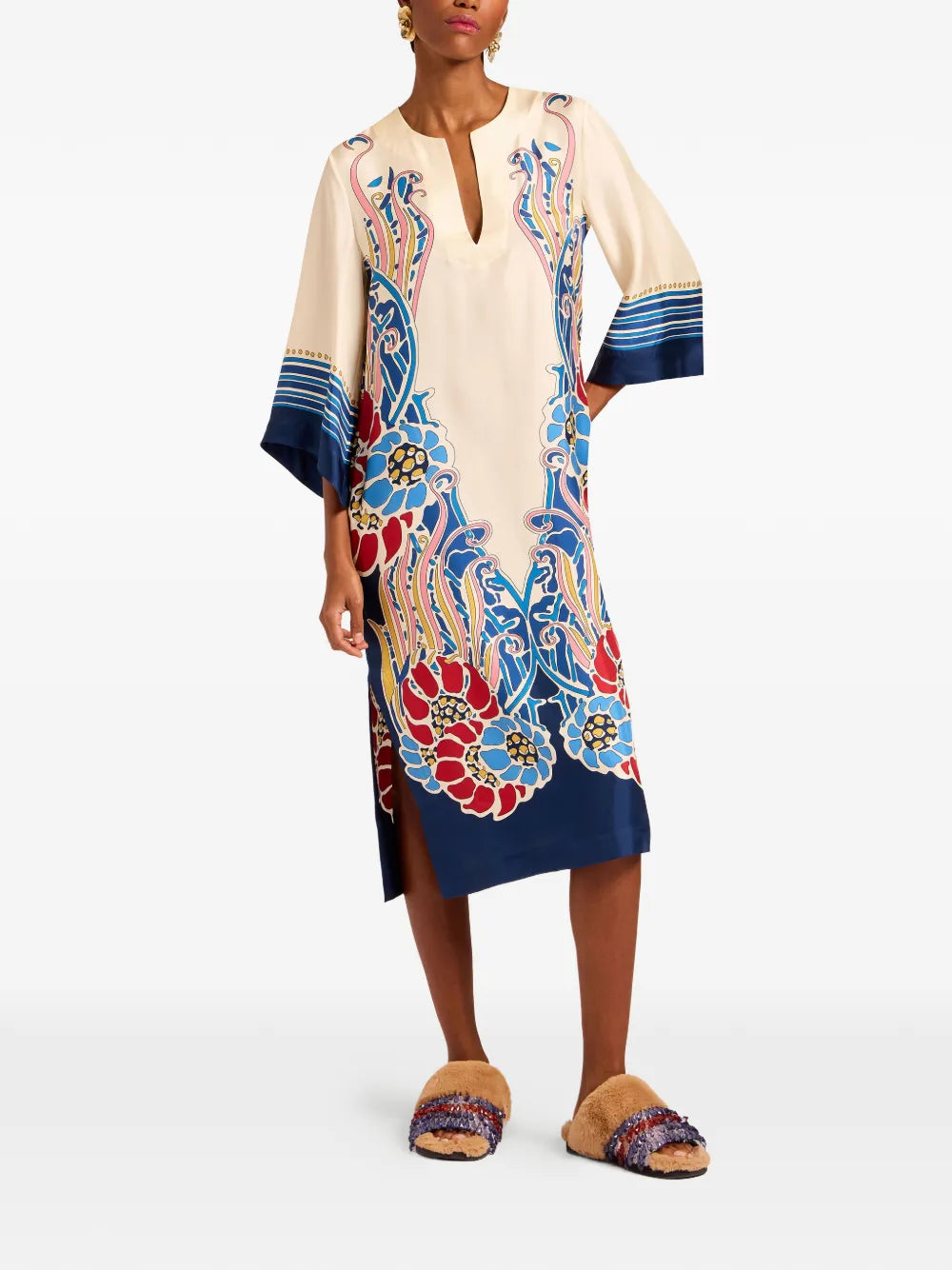 The Kaftan floral midi dress