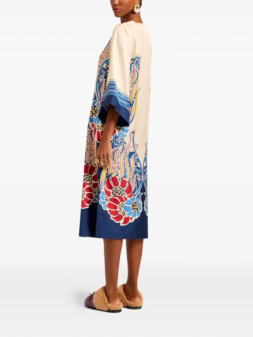 The Kaftan floral midi dress