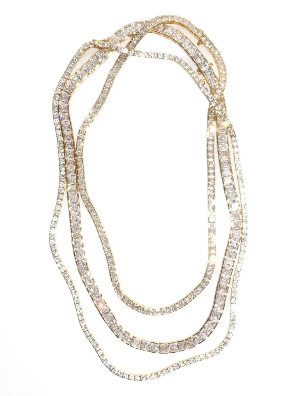Tennis square necklace