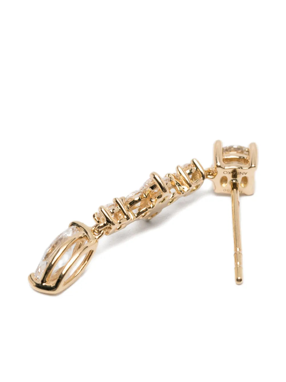 18K yellow gold Vivi diamond drop earring