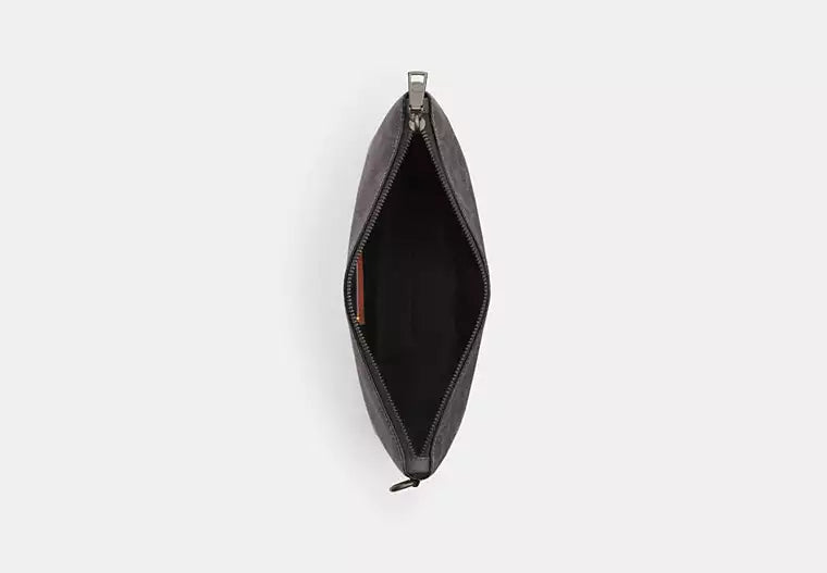 Pouch In Signature Canvas signature canvas/Gunmetal/Grey/Charcoal