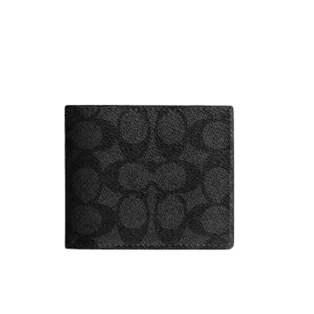 Id Billfold Wallet In Signature Canvas signature canvas/Gunmetal/Charcoal/Black