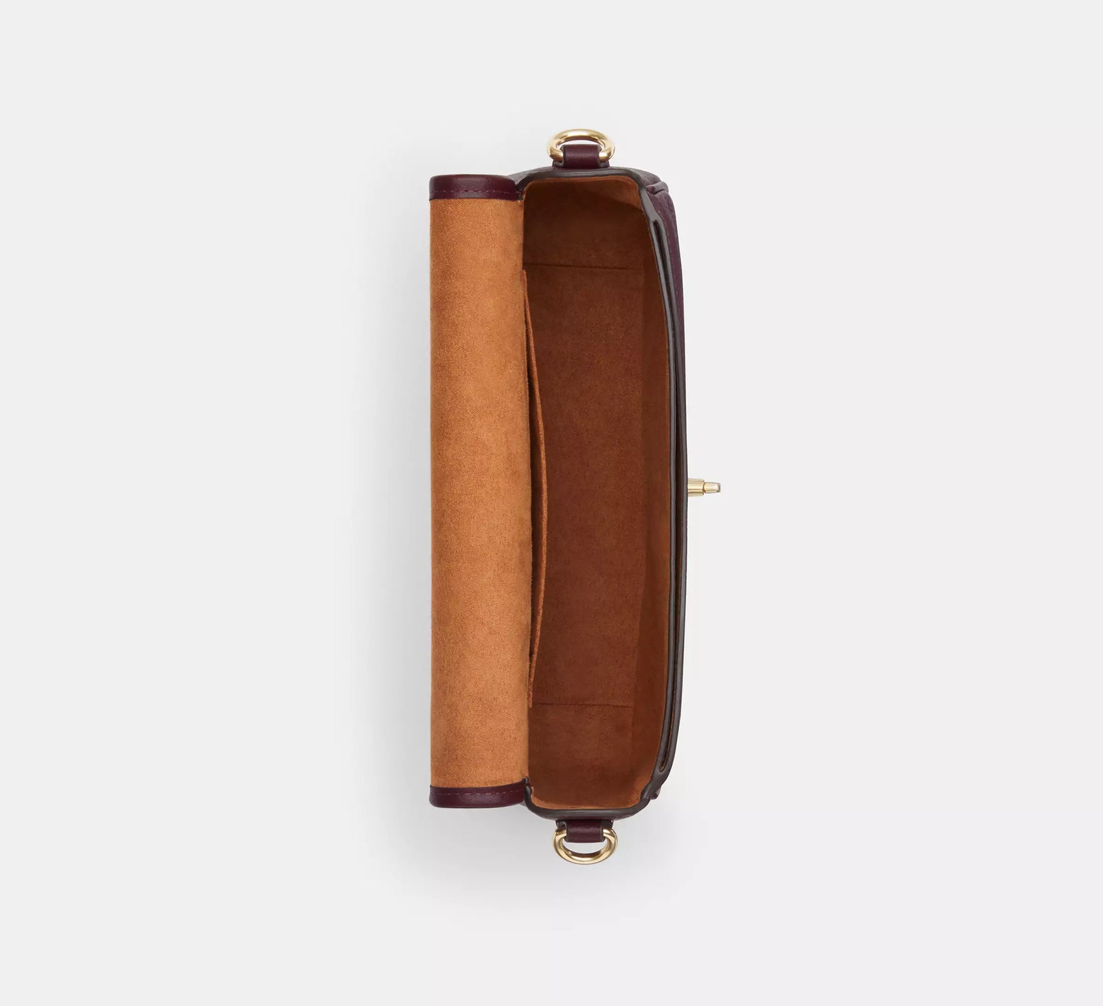 Hadley Shoulder Bag pebbled leather/Gold/Dark Wine