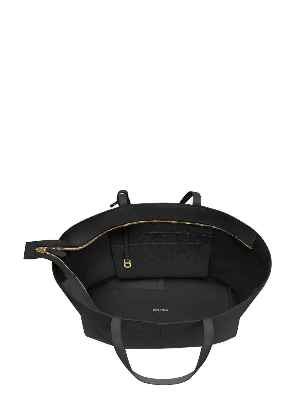 zipped leather soft tote
