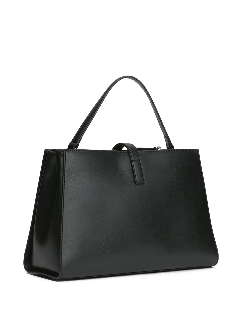 top-handles logo-plaque shoulder bag