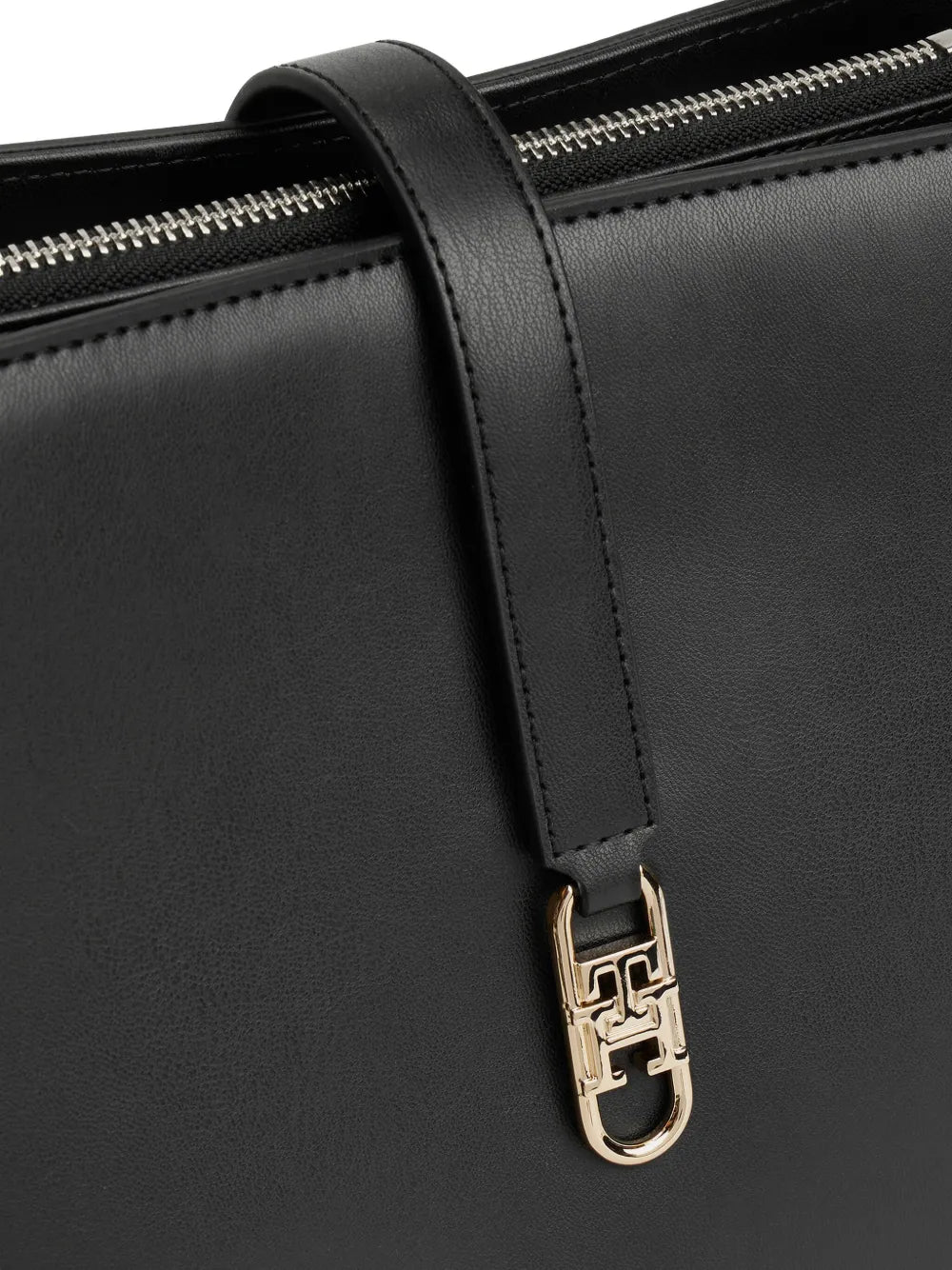 top-handles logo-plaque shoulder bag