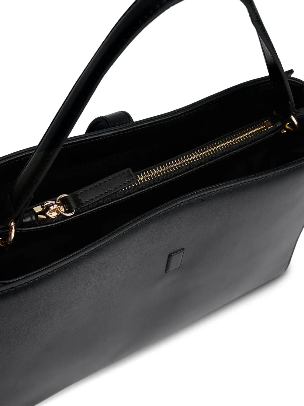 top-handles logo-plaque shoulder bag