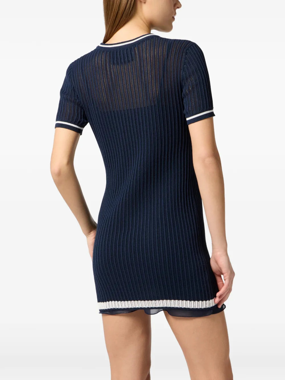 logo-hexagon mini dress