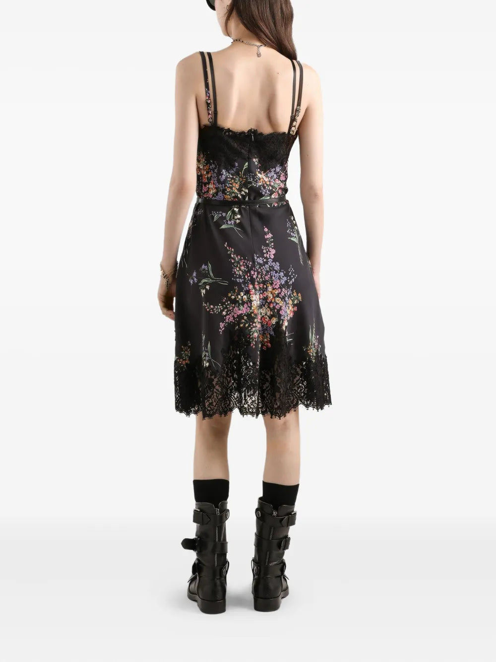 floral lace mini dress