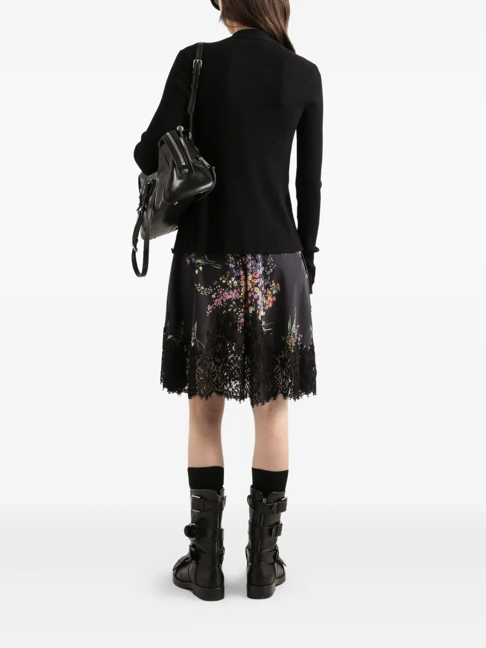 floral lace mini dress