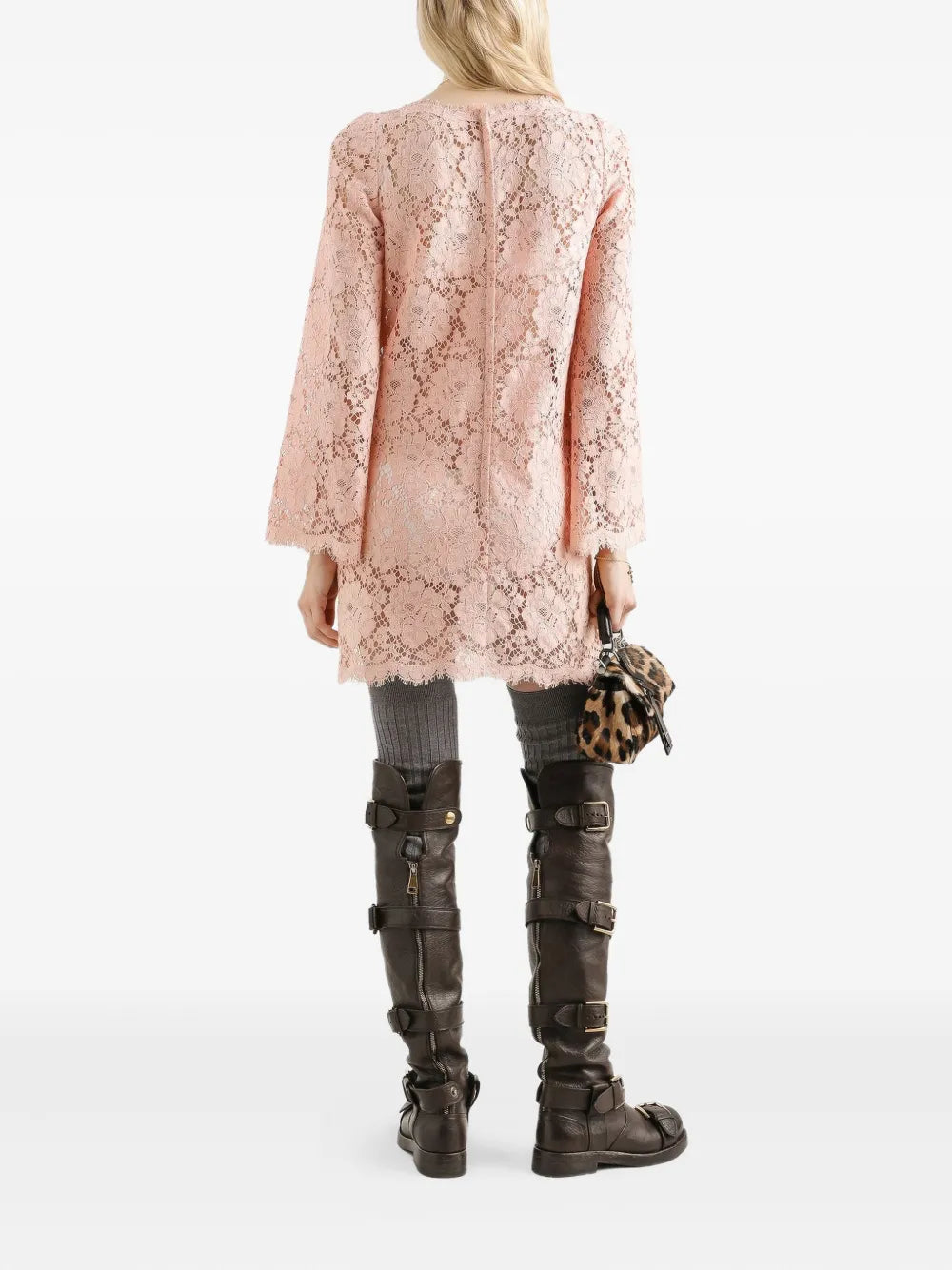 cordonetto lace mini dress